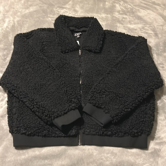 Jcrew Cropped Sherpa Jacket Bomber Jacket Cozy Coat - Picture 4 of 10